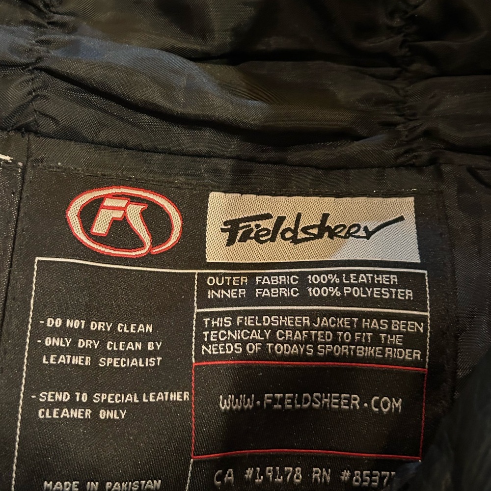 Fieldsheer men XL Black Leather insulated racing Motorcycle Pants - Picture 11 of 11
